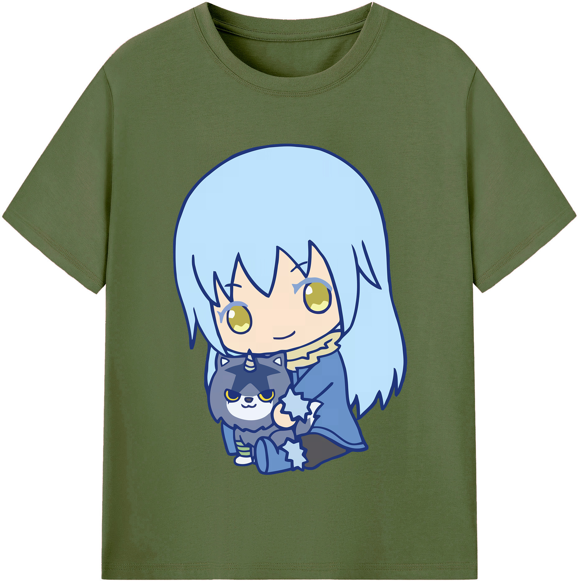 （画像用） 転スラ Regarding Reincarnated to Slime 綿100％半袖Tシャツ（フロントプリント）